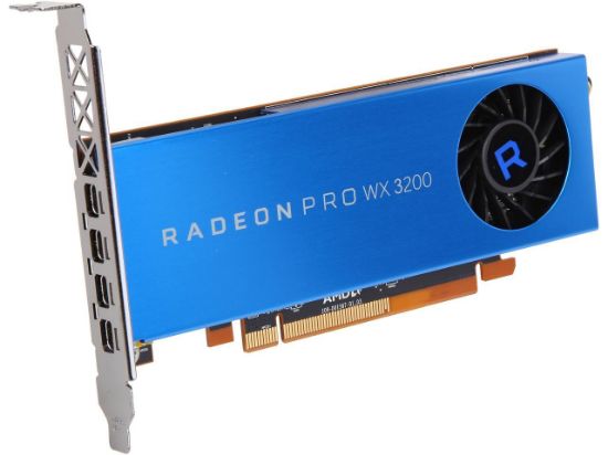 Picture of AMD 100-506115 Radeon Pro WX 3200 4GB 128-bit GDDR5 PCIe 3.0 x16 (x8 Electrical) Low Profile Workstation Video Card