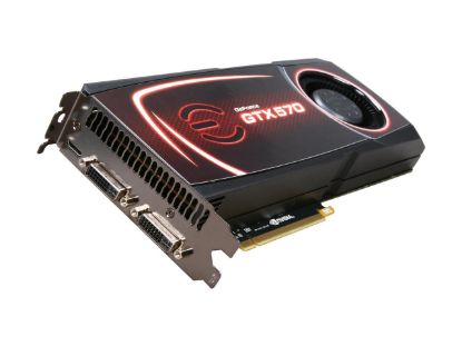 Picture of EVGA 012-P3-1570-B1 GeForce GTX 570 (Fermi) SuperClocked 1280MB 320-bit GDDR5 PCI Express 2.0 x16 HDCP Ready SLI Support Video Card 