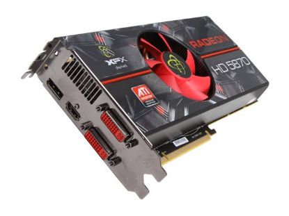 Picture of XFX HD 587X ZNF9 Radeon HD 5870 1GB PCI-E X16 DUAL DVI DUAL LINK HDMI DP VIDEO CARD 