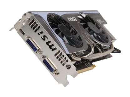 Picture of MSI N570GTX-TWIN-FROZR-III-PE-OC GeForce GTX 570 (Fermi) Twin Frozr III PE/OC 1280MB 320-bit GDDR5 PCI Express 2.0 x16 HDCP Ready SLI Support Video Card