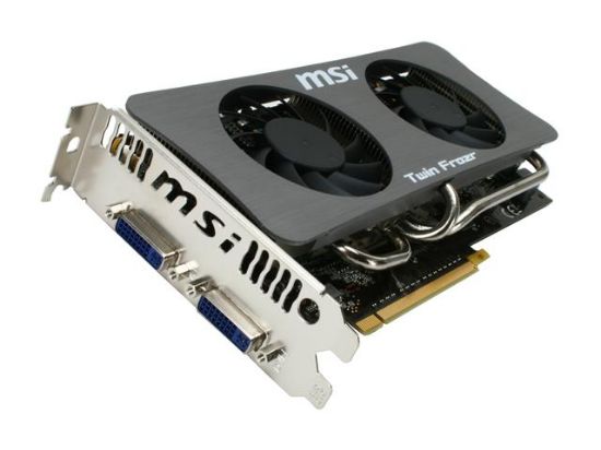 Picture of MSI N250GTS-TWIN-FROZR-1G GeForce GTS 250 1GB 256-bit GDDR3 PCI Express 2.0 x16 HDCP Ready SLI Support Video Card
