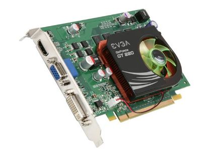 Picture of EVGA 512P31220T1 GeForce GT 220 512MB 128-bit DDR2 PCI Express 2.0 x16 HDCP Ready Video Card
