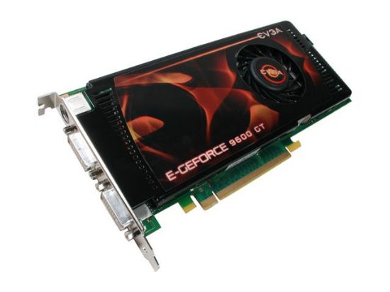 Picture of EVGA 512 P3 N862 ER GeForce 9600 GT 512MB 256-bit GDDR3 PCI Express 2.0 x16 HDCP Ready SLI Support Video Card