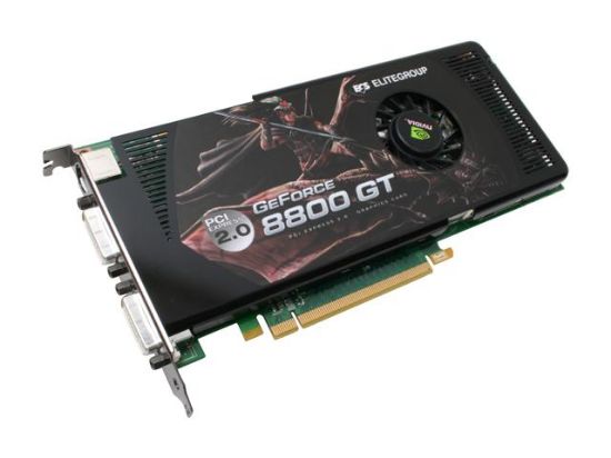 Picture of ECS N8800GT-512MX GeForce 8800 GT 512MB 256-bit GDDR3 PCI Express 2.0 x16 HDCP Ready SLI Support Video Card