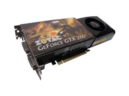 Picture of ZOTAC ZTX26E3KBFSP GeForce GTX 260 896MB 448-bit GDDR3 PCI Express 2.0 x16 HDCP Ready SLI Support Video Card
