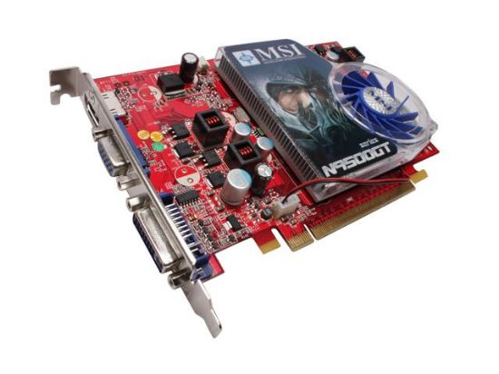 Picture of MSI N95GT-MD512 GeForce 9500 GT 512MB 128-bit GDDR2 PCI Express 2.0 x16 HDCP Ready Video Card