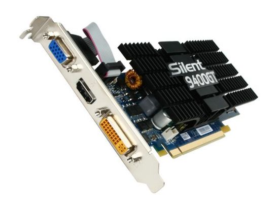 Picture of ECS NS9400GTC512QZH GeForce 9400 GT 512MB 128-bit DDR2 PCI Express 2.0 x16 HDCP Ready Low Profile Ready Video Card