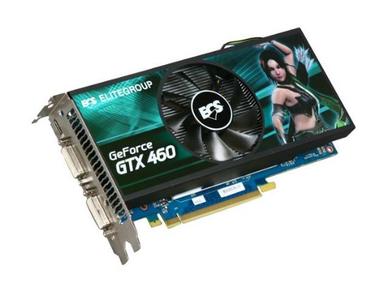 Picture of ECS NGTX460-1GPI-F1 GeForce GTX 460 (Fermi) 1GB 256-bit GDDR5 PCI Express 2.0 x16 HDCP Ready SLI Support Video Card