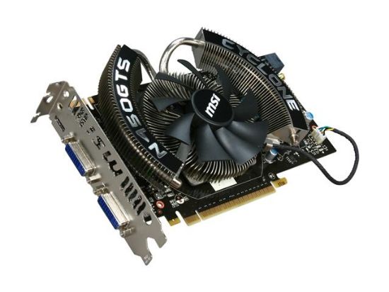 Picture of MSI N450GTSCYCLONE1GD5OC GeForce GTS 450 (Fermi) 1GB 128-bit GDDR5 PCI Express 2.0 x16 HDCP Ready SLI Support Video Card