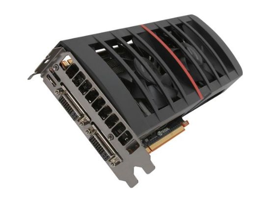 Picture of EVGA 012-P3-1576 T3 GeForce GTX 570 (Fermi) DS Superclocked 1280MB 320-bit GDDR5 PCI Express 2.0 x16 HDCP Ready SLI Support Video Card