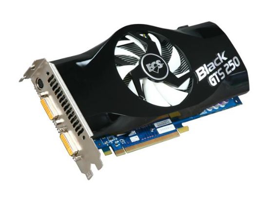 Picture of ECS NBGTS250 2GMU F Black GeForce GTS 250 2GB 256-bit DDR3 PCI Express 2.0 x16 HDCP Ready SLI Support Video Card