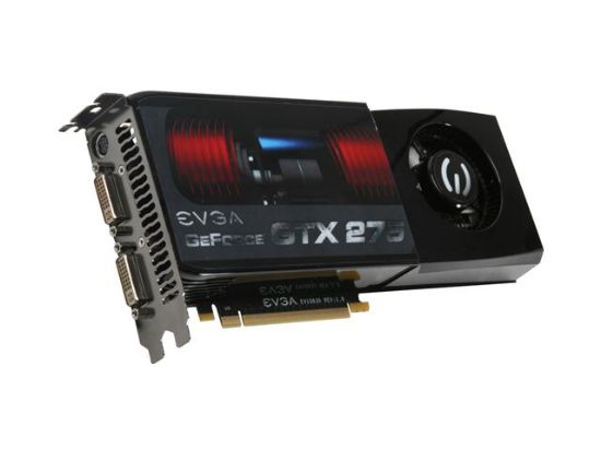 Picture of EVGA 896-P3-1170 TX GeForce GTX 275 896MB 448-bit GDDR3 PCI Express 2.0 x16 HDCP Ready SLI Support Video Card