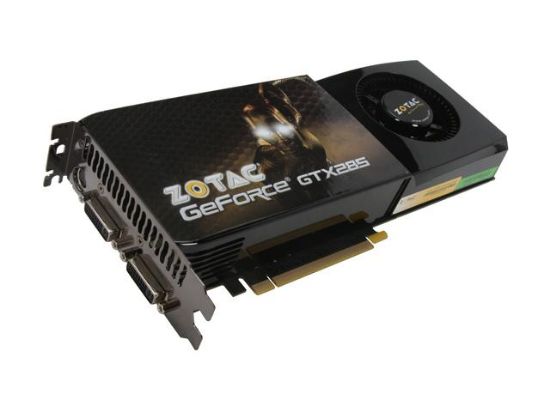 Picture of ZOTAC ZT 285E3LA FSP GeForce GTX 285 1GB 512-bit GDDR3 PCI Express 2.0 x16 HDCP Ready SLI Support Video Card