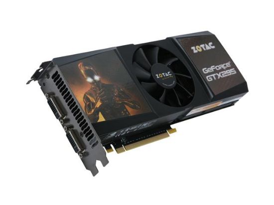 Picture of ZOTAC ZT-295E3MB-FSP GeForce GTX 295 1792MB 896 (448 x 2)-bit GDDR3 PCI Express 2.0 x16 HDCP Ready SLI Support Video Card