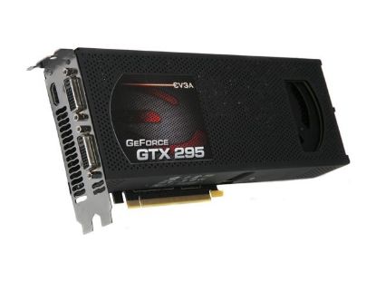 Picture of EVGA 017 P3 1293 A1 GeForce GTX 295 1792MB 896 (448 x 2)-bit GDDR3 PCI Express 2.0 x16 HDCP Ready SLI Support Video Card w/ Pre-insta