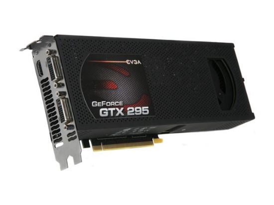 Picture of EVGA 017-P3-1293-A1 GeForce GTX 295 1792MB 896 (448 x 2)-bit GDDR3 PCI Express 2.0 x16 HDCP Ready SLI Support Video Card w/ Pre-insta