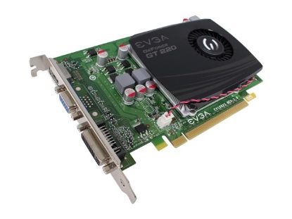 Picture of EVGA 01GP31227A2 GeForce GT 220 SSC Edition 1GB 128-bit DDR3 PCI Express 2.0 x16 HDCP Ready Video Card