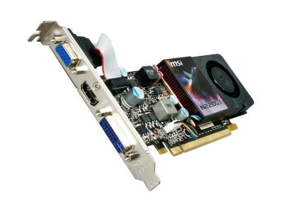 Picture of MSI N220GTMD1GL/D3 GeForce GT 220 1GB 128-bit DDR3 PCI Express 2.0 x16 HDCP Ready Low Profile Ready Video Card