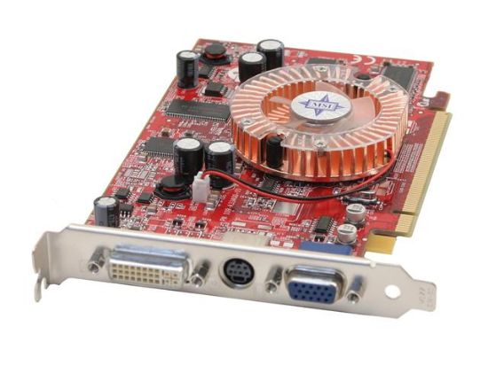 Picture of MSI RX600XTTD128EII Radeon X600XT 128MB 128-bit DDR PCI Express x16 Video Card
