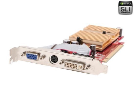 Picture of MSI NX7100GSTD256E GeForce 7100GS 512MB (256MB on board) 64-bit GDDR2 PCI Express x16 Video Card