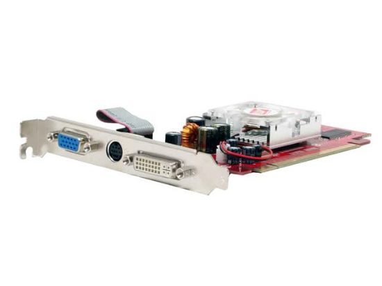 Picture of POWERCOLOR R37L-SC3D Radeon X300SE HyperMemory 256MB Hyper Memory(128M VRAM on board) 64-bit DDR PCI Express x16 Low Profile Video Card
