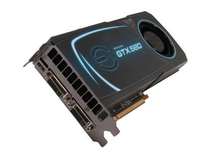Picture of EVGA 03G P3 1584 A1 GeForce GTX 580 (Fermi) 3GB 384-bit GDDR5 PCI Express 2.0 x16 HDCP Ready SLI Support Video Card