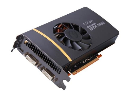 Picture of EVGA 01GP31463B1  GeForce GTX 560 (Fermi) 1GB 256-bit GDDR5 SuperClocked PCI Express 2.0 x16 HDCP Ready SLI Support Video Card