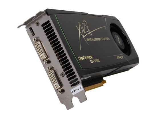 Picture of PNY VCGGTX580XPB-CG GeForce GTX 580 (Fermi) 1536MB 384-bit GDDR5 PCI Express 2.0 x16 HDCP Ready SLI Support Video Card
