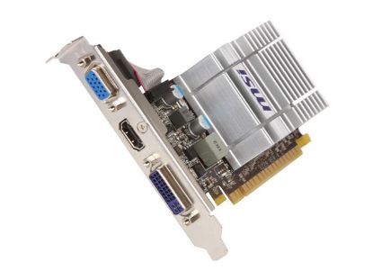 Picture of MSI N8400GS MD512H TC GeForce 8400 GS 512MB DDR3 (Turbocache 1GB) 64-bit DDR3 HDCP Ready Low Profile Video Card