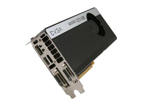 Picture of EVGA 02G-P4-2685-TX GeForce GTX 680 Superclocked with Back Plate, Signature 2GB 256-bit GDDR5 PCI Express 3.0 x16 HDCP Ready SLI Support Video C