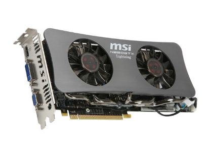 Picture of MSI N260GTX-LIGHTNING BLACK EDITION GeForce GTX 260 1792MB 448-bit DDR3 PCI Express 2.0 x16 HDCP Ready SLI Support Video Card
