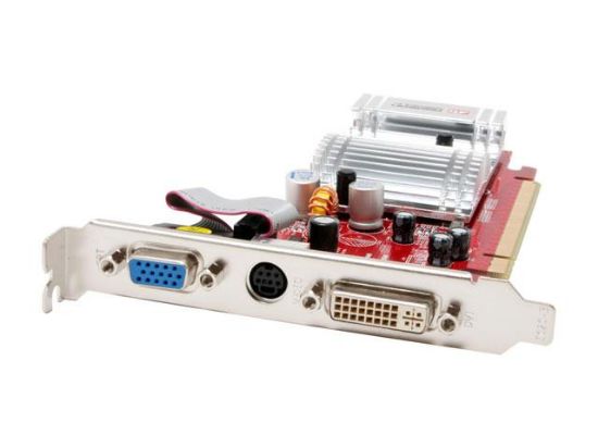 Picture of POWERCOLOR X300SE128HM X300SE 128HM(HM 512M) Radeon X300SE 512MB HyperMemory(128MB on board) 64-bit DDR PCI Express x16 Low Profile Video Car