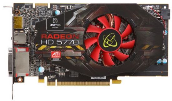 Picture of XFX HD 577X ZHLC Radeon HD 5770 1GB 128-bit GDDR5 PCI Express 2.1 x16 HDCP Ready CrossFireX Support Video Card