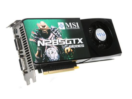Picture of MSI N285GTX-T2D1G-OC GeForce GTX 285 OC 1GB 512-bit GDDR3 PCI Express 2.0 x16 HDCP Ready SLI Support Video Card