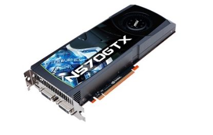 Picture of MSI M2D12D5 GeForce GTX 570 (Fermi) 1280MB 320-bit GDDR5 PCI Express 2.0 x16 HDCP Ready SLI Support Video Card