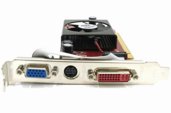 Picture of PALIT AE/240PS+HD16 Radeon HD 2400PRO 256MB 64-bit GDDR2 PCI Express x16 HDCP Ready Video Card