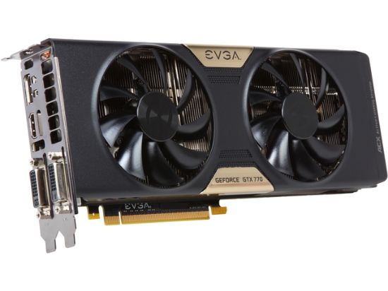 Picture of EVGA 04GP43773KR GeForce GTX 770 Dual w/ ACX Cooler 4GB 256-Bit GDDR5 PCI Express 3.0 SLI Support Video Card